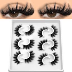 Veltrinay Fake Lashes 3D Mink Lashes Soft False Eyelashes Natural Thick Faux Mink Eyelashes Extention Makeup