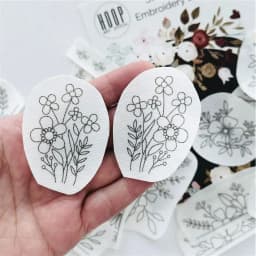 Water Soluble Stabilizer Embroidery Patterns Stick Stitch Embroidery Flower Paper Floral Daisy Designs Wash Stabilizer