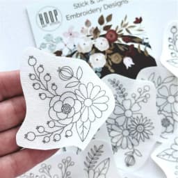 Water Soluble Stabilizer Embroidery Patterns Stick Stitch Embroidery Flower Paper Floral Daisy Designs Wash Stabilizer