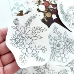 Water Soluble Stabilizer Embroidery Patterns Stick Stitch Embroidery Flower Paper Floral Daisy Designs Wash Stabilizer