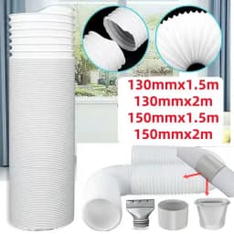 1.5/2M Portable Flexible Conditioner Exhaust Hose Tube/13/15cm Exhaust Pipe Hose Connector Interface for Mobile Air Conditioning