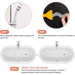 6/12/24Pcs Anti Slip Shower Stickers With Scraper Safety Bathtub Strips Adhesive Decal Waterproof For Bath Tub Shower Stairs