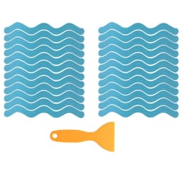 6/12/24Pcs Anti Slip Shower Stickers With Scraper Safety Bathtub Strips Adhesive Decal Waterproof For Bath Tub Shower Stairs