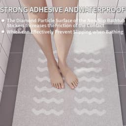 6/12/24Pcs Anti Slip Shower Stickers With Scraper Safety Bathtub Strips Adhesive Decal Waterproof For Bath Tub Shower Stairs