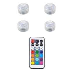 Mini Submersible LED Lights with Remote Control - Small Tea Light Underwater Light Battery Powered for Party Event Vase Fishtank