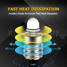 2x E10 Led Flashlight Bulb DC3V 12V Instrument Machine Bulb Indicator Lamp Replacement Torch Emergency Lamp Warm White/White Set
