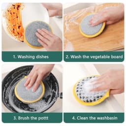 Dishwashing Sponge Reusable Washable Sponges Double Side Magic Sponge To Wash Dishes Useful Things for Kitchen Clean Tools