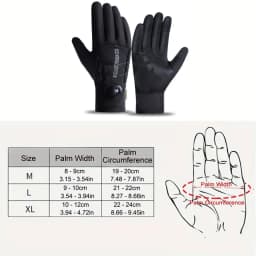 GTUBIKE Winter Warm Gloves for Men Women Extended Thickened Windproof and Waterproof Sports Touchscreen Skiing Cycling Gloves