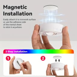 Night Light RGB 12 Color Wireless Remote Control Type-c Rechargeable Light Powered Cabinet Light For Kitchen Wardrobe Bedroom