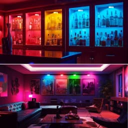 Night Light RGB 12 Color Wireless Remote Control Type-c Rechargeable Light Powered Cabinet Light For Kitchen Wardrobe Bedroom