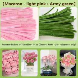100/200Pcs Pipe Cleaners Craft Supplie 2 Assortment Pastel Color Chenille Stem for Art and Craft Project Creative DIY Decoration