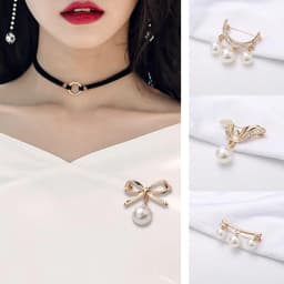 4pcs Golden Elegant Temperament Brooch Waist Adjuster Set - Mixed Color Fashion Safe Pin, Used for Clothes Fixing