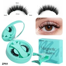 Magnetic Fake Eyelashes Set Reusable 3D Glue-free Waterproof Natural False Eyelashes With Travel-friendly Applicator