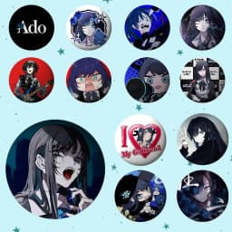Singer Ado Badges Tinplate Soft Button Pin Brooch Metal Badge Custom Jewelry Accessories Hat Bag Lapel