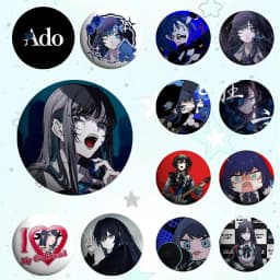 Singer Ado Badges Tinplate Soft Button Pin Brooch Metal Badge Custom Jewelry Accessories Hat Bag Lapel