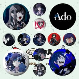 Singer Ado Badges Tinplate Soft Button Pin Brooch Metal Badge Custom Jewelry Accessories Hat Bag Lapel