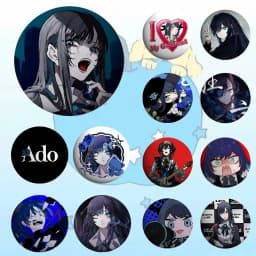 Singer Ado Badges Tinplate Soft Button Pin Brooch Metal Badge Custom Jewelry Accessories Hat Bag Lapel