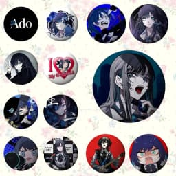 Singer Ado Badges Tinplate Soft Button Pin Brooch Metal Badge Custom Jewelry Accessories Hat Bag Lapel