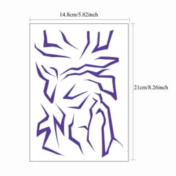 4 Sheets Waterproof Huntrix Temporary Tattoos for Women Men Face Body Art Blacklight Party Cosplay Body Stickers for Performance