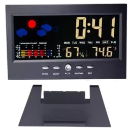 Multi-functional Weather Station Clock Thermometer Hygrometer Calendar Digital LCD Display Temperature and Humidity Meter