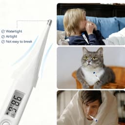 Digital Thermometer kit with Disposable Cover Hygiene Sanitary to Test Oral Ampit Rectal Fever Temperature Thermometers Sleeves