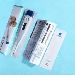 Digital Thermometer kit with Disposable Cover Hygiene Sanitary to Test Oral Ampit Rectal Fever Temperature Thermometers Sleeves