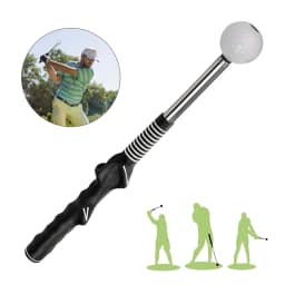 Retractable Golf Swing Training Aid Portable Grip with Click Feedback for Golf Practice & Training