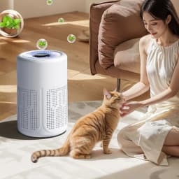 TINSOL New Mini Air Purifier HEPA Filter uses negative ion technology to eliminate formaldehyde odors smoke and dust particles