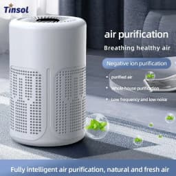 TINSOL New Mini Air Purifier HEPA Filter uses negative ion technology to eliminate formaldehyde odors smoke and dust particles