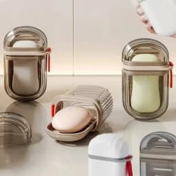 1/3PCS Portable Travel Soap Case Leakproof Plastic Soap Holder with Drain & Cover for Bathing And Traveling