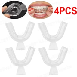 1/4/8pcs Anti Snoring Bruxism Sleeping Mouth Guard Tray Stop Teeth Grinding Sleep Aid Night Guard Gum Shield Mouth Health Care