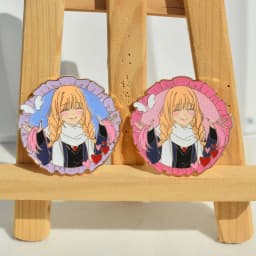 Kitagawa Marin Badges Anime My Dress-Up Darling Metal Pins Pendant Manga Brooches for Backpack Clothing Lapel Cosplay ACG Goods