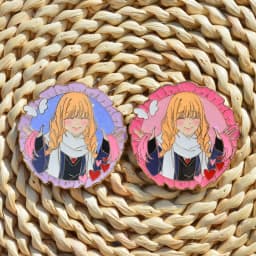 Kitagawa Marin Badges Anime My Dress-Up Darling Metal Pins Pendant Manga Brooches for Backpack Clothing Lapel Cosplay ACG Goods