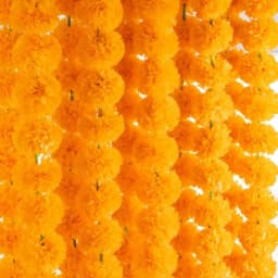 150CM Artificial Marigold Wreath Home Room Decor Dining Table Party Artificial Flower Decoration Wedding Decor Diwali Accessory