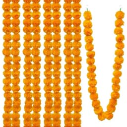 150CM Artificial Marigold Wreath Home Room Decor Dining Table Party Artificial Flower Decoration Wedding Decor Diwali Accessory