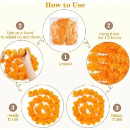 150CM Artificial Marigold Wreath Home Room Decor Dining Table Party Artificial Flower Decoration Wedding Decor Diwali Accessory