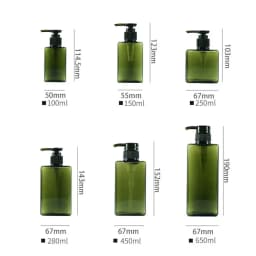 650ml Square Clear Bottle Liquid Soap Whipped Mousse Points Bottling Shampoo Lotion Shower Gel Pump Bottlesnding Soap Dispenser