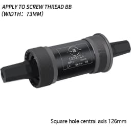 Mountain Bike Square Hole Bottom Bracket 73mm 113/122.5/124.5/126mm BB73 Waterproof Sealed Bearings Carbon Steel Cycling