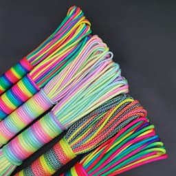 5/10/31meters 2mm/3mm/4mm Diameter Rainbow Pope 7 Strands Parachute Rope Climbing Camping Survival Gear Parachute Rope Bracelet