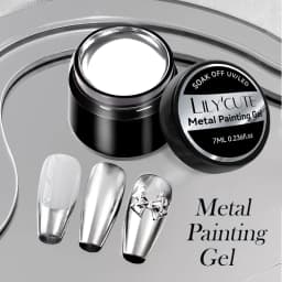 LILYCUTE 5ML Champagne Gold Reflective Glitter Liner Gel Nail Polish Bright Sparkling French Semi Permanent Nail Painting UV Gel