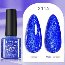 LILYCUTE 5ML Champagne Gold Reflective Glitter Liner Gel Nail Polish Bright Sparkling French Semi Permanent Nail Painting UV Gel