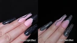 LILYCUTE 5ML Champagne Gold Reflective Glitter Liner Gel Nail Polish Bright Sparkling French Semi Permanent Nail Painting UV Gel