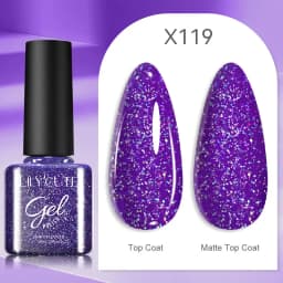 LILYCUTE 5ML Champagne Gold Reflective Glitter Liner Gel Nail Polish Bright Sparkling French Semi Permanent Nail Painting UV Gel