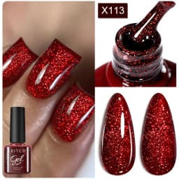 LILYCUTE 5ML Champagne Gold Reflective Glitter Liner Gel Nail Polish Bright Sparkling French Semi Permanent Nail Painting UV Gel
