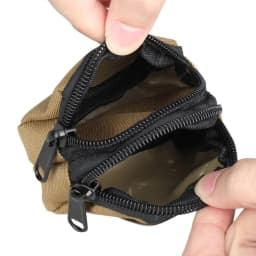 Nylon Double Zipper Pocket Coin Purse Men Tactical Molle Pouch Lightweight Outdoor Small Card Holder Keys Storage Belt Waist Bag