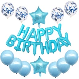 16inch Happy Birthday Decoration Balloons Pink Blue Letter Foil Ballons Set Birthday Party Decor Air Globos Balony Anniversaire
