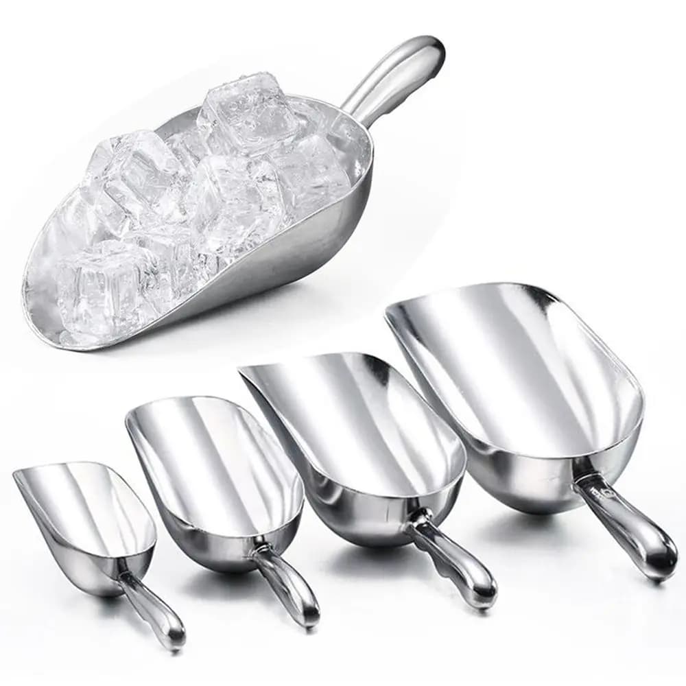 1080ML Multi-function Premium Ice Scoop Aluminum Alloy Ergonomic Handle Food Scoop Grain Shovel Bar Tool