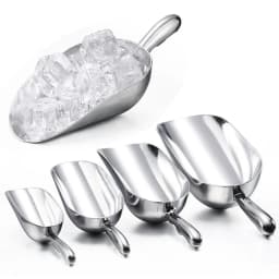 1080ML Multi-function Premium Ice Scoop Aluminum Alloy Ergonomic Handle Food Scoop Grain Shovel Bar Tool