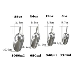 1080ML Multi-function Premium Ice Scoop Aluminum Alloy Ergonomic Handle Food Scoop Grain Shovel Bar Tool