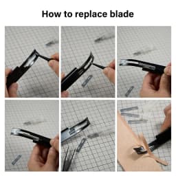 WUTA Sharp Leather Safety Beveler Skiving Knife Thining Cutting Cutter Knives DIY Leather Craft Tools 3Pcs Replacement Skiver